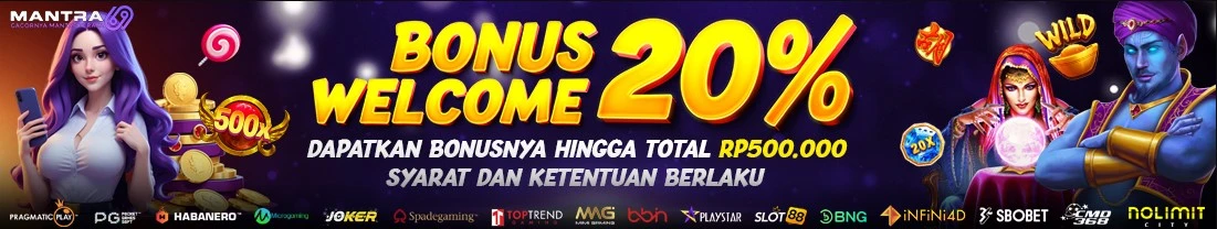 WELCOME BONUS 20%