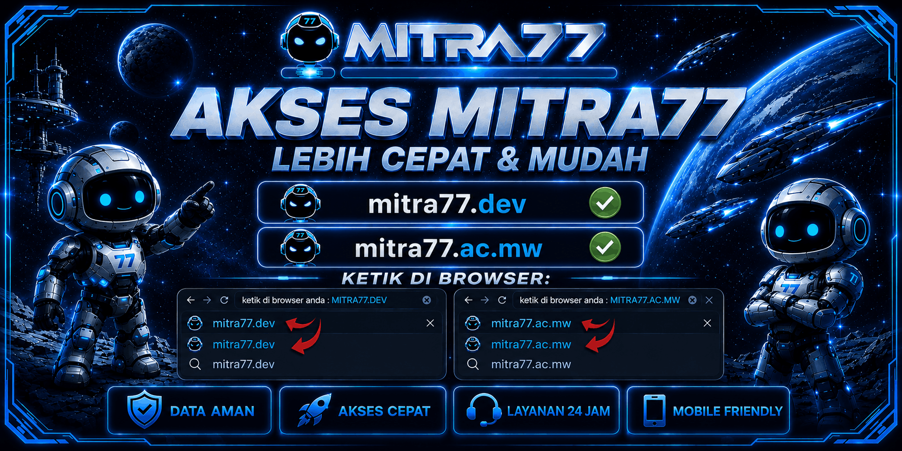 Tutorial Buka Link Alternatif Mitra77